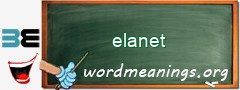 WordMeaning blackboard for elanet
